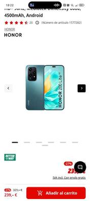 Portada de HONOR 200 LITE con referencia a 55122