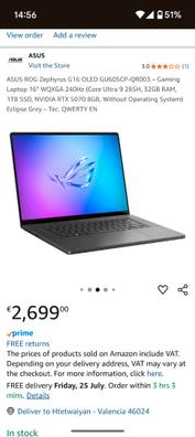 Portada de ASUS ROG ZEPHYRUS G16 OLED GU605CP-QR003 con referencia a 44107